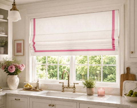 Roman Shade  #101 Ribbon on 3 Sides