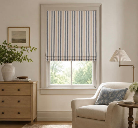 #50 Vincent Stripes Roman Shade NEW!