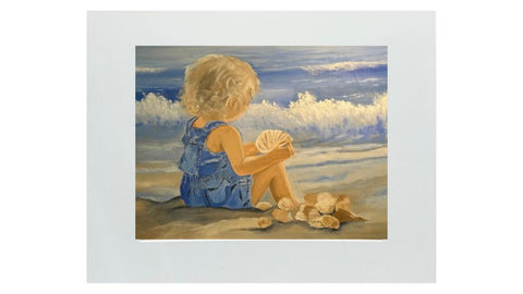 PRINT #995 Toddler with Seashells