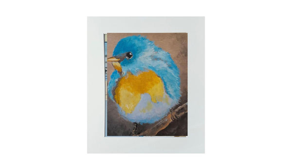 Print #B1 Fat Little Blue Bird