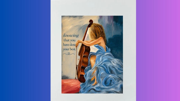 Matted Print - Girl with Cello (Healing Art)