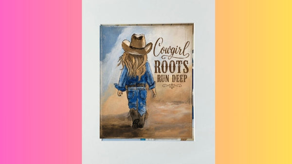 Matted Print - Little Cowgirl (Healing Art)