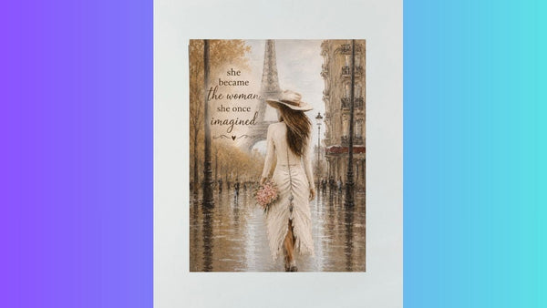 Matted Print - Walking in Paris (Healing Art)