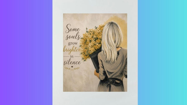 Matted Print - Lady with Flowers (Healing Art)