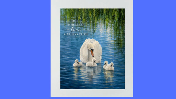 Matted Print - Mother Swan  (Healing Print)