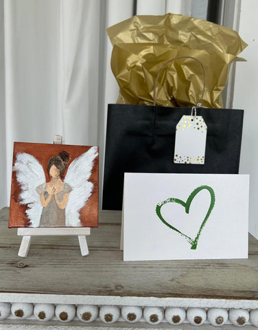 #A15 Small Praying Angel in a Gift Bag