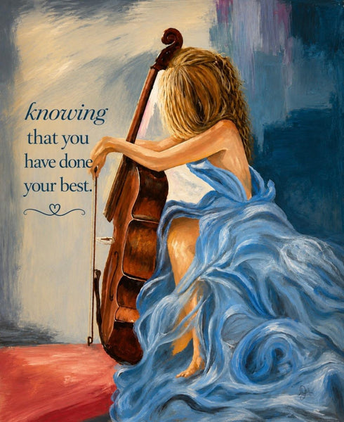 Matted Print - Girl with Cello (Healing Art)