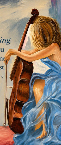 Matted Print - Girl with Cello (Healing Art)