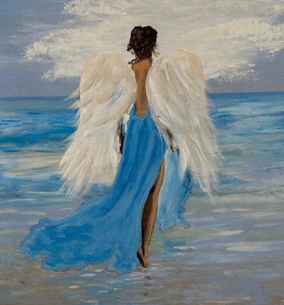 Matted Print - Angel at the Beach (Healing Art)