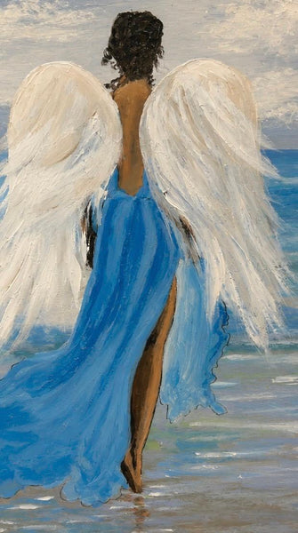 Matted Print - Angel at the Beach (Healing Art)