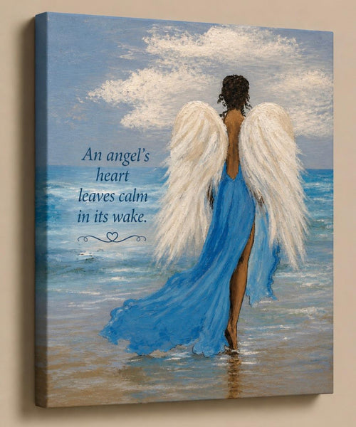 Canvas Print 11" X 14" - Angel at the Beach - (Healing Art)