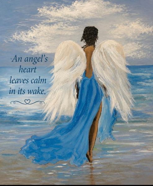 Framed Print 11" X 14" - Angel at the Beach -  (Healing Art)