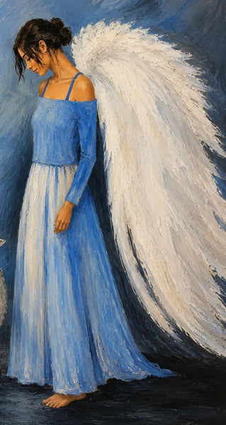Matted Print - Angel with Sheep (Healing Art)