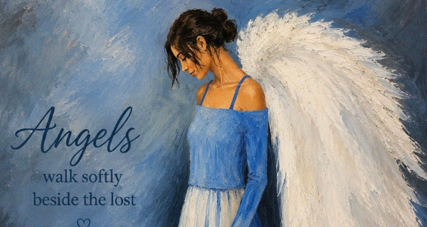 Matted Print - Angel with Sheep (Healing Art)
