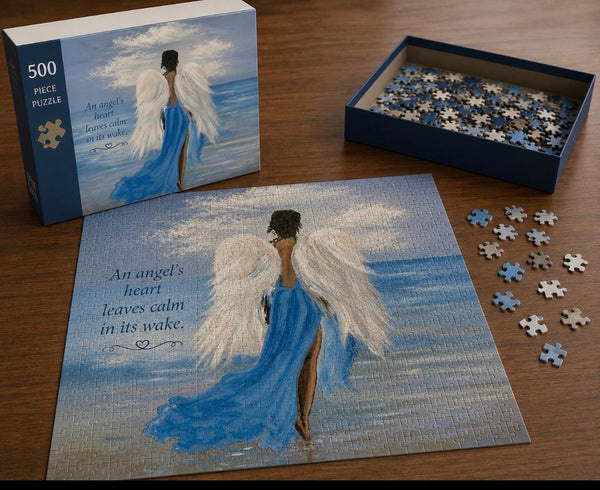 500 Piece Designer Puzzle - Angel at the Beach