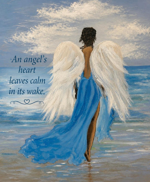 Matted Print - Angel at the Beach (Healing Art)