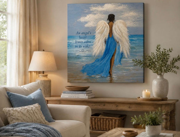 Canvas Print 11" X 14" - Angel at the Beach - (Healing Art)