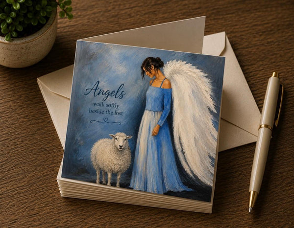 Angel with Sheep Notecards