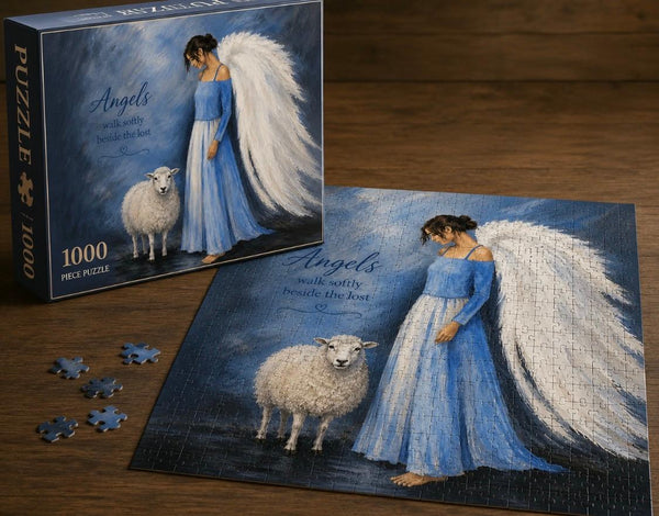 Designer Puzzle  (500 Piece) - Angel with Sheep