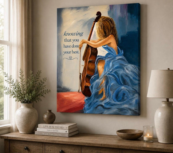 Canvas Print 8” X 10” - Girl with Cello - (Healing Art)