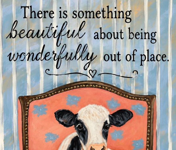 Framed Print 11" X 14" - Relaxing Cow -  (Healing Art)
