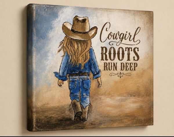 Canvas Print 11" X 14" - Little Cowgirl - (Healing Art)
