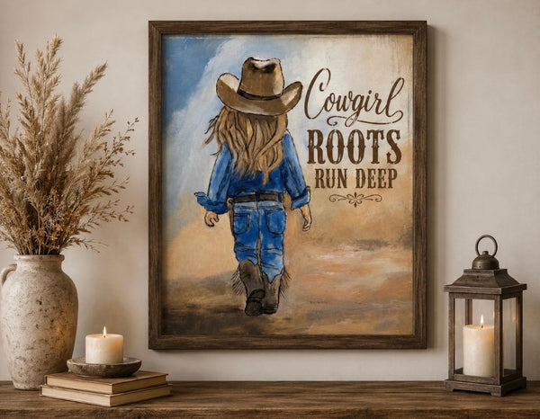 Framed Print 11" X 14" - Little Cowgirl -  (Healing Art)