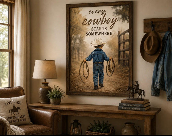 Framed Print 11" X 14" -Every Cowboy-  (Healing Art)