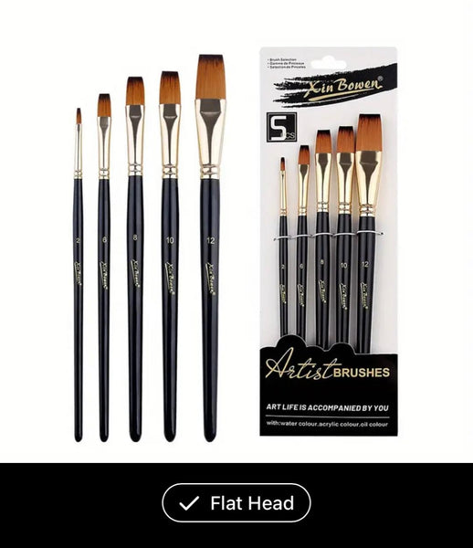 5 Flat Art Brushes