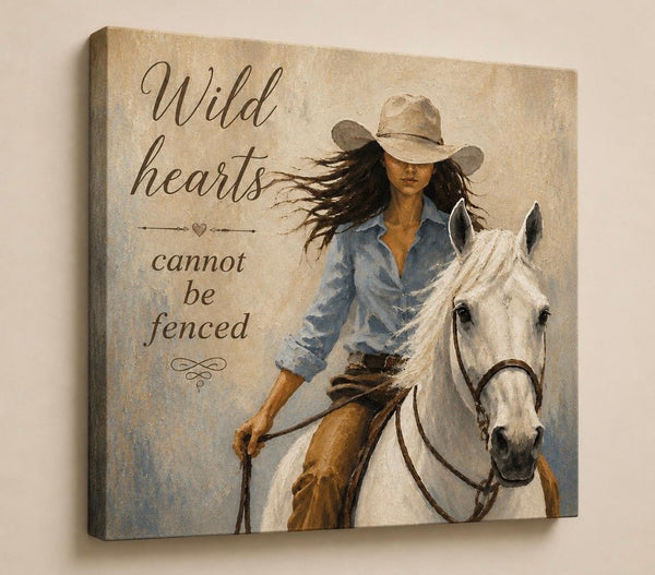 Canvas Print 11" X 14" - Girl Riding Horse -  (Healing Art)