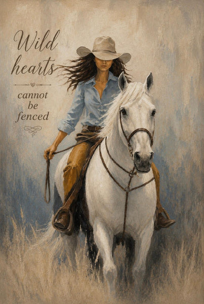 Matted Print - Girl Riding Horse (Healing Art)
