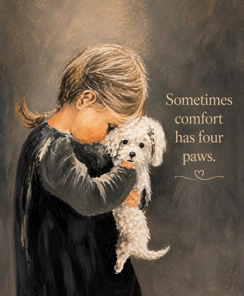 Girl with her Puppy Notecards