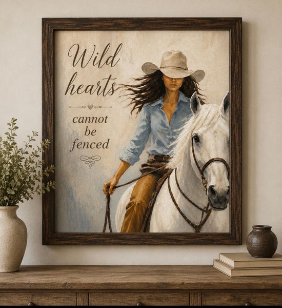 Framed Print 11" X 14" - Girl Riding Horse -  (Healing Art)
