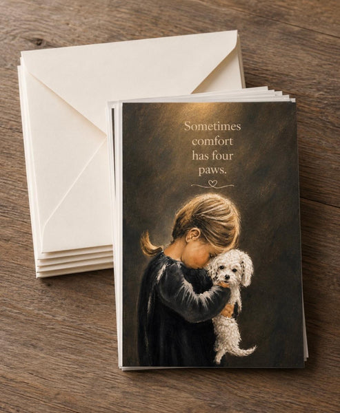 Girl with her Puppy Notecards