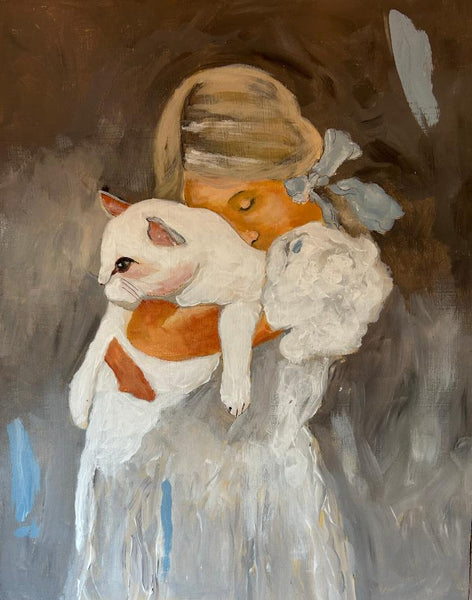 Girl with Cat Painting Kit