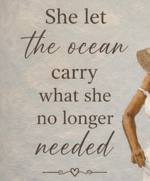 Framed Print 11" X 14" - Lady at the Beach -  (Healing Art)