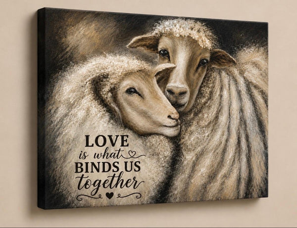 Canvas Print 11" X 14" - Loving Sheep (Healing Art)