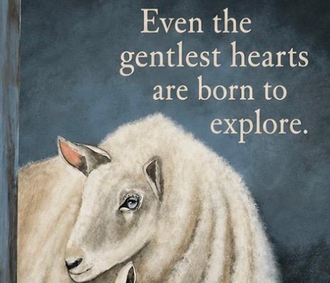 Framed Print 11" X 14" - Mother Sheep and Lamb (Healing Art)