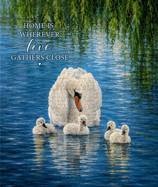 500 Piece Designer Puzzle - Mother Swan