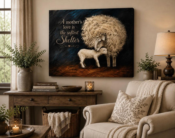 Canvas Print 11" X 14" - Mother Sheep's Love (Healing Art)