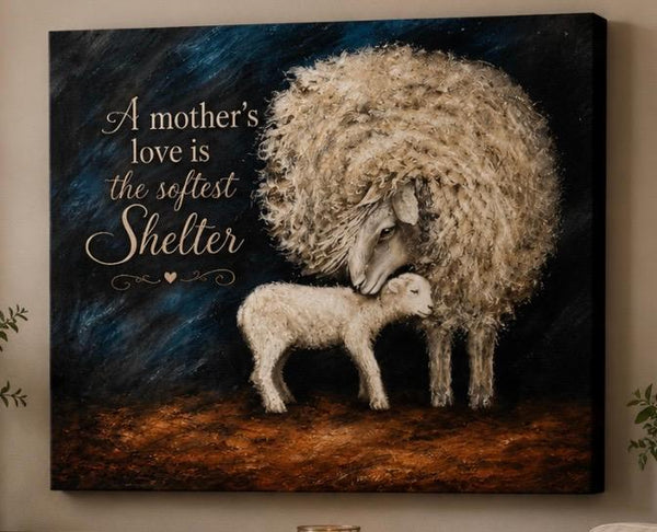 Canvas Print 11" X 14" - Mother Sheep's Love (Healing Art)
