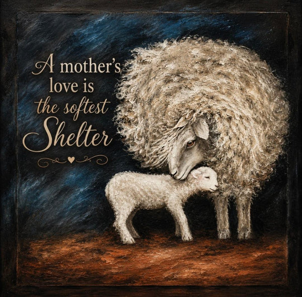 Matted Print - Mother Sheep’s Love (Healing Art)