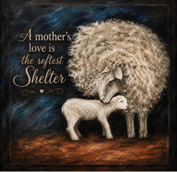 Framed Print 11" X 14" - Mother Sheep's Love (Healing Art)
