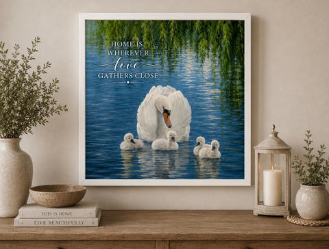 Framed Print 11" X 14" - Mother Swan (Healing Art)