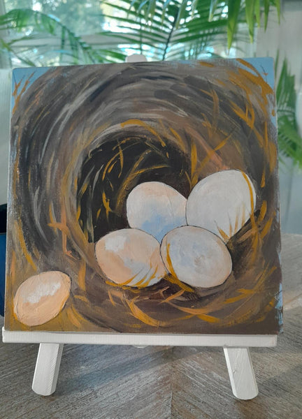 #Art920  Nest with Bird Eggs
