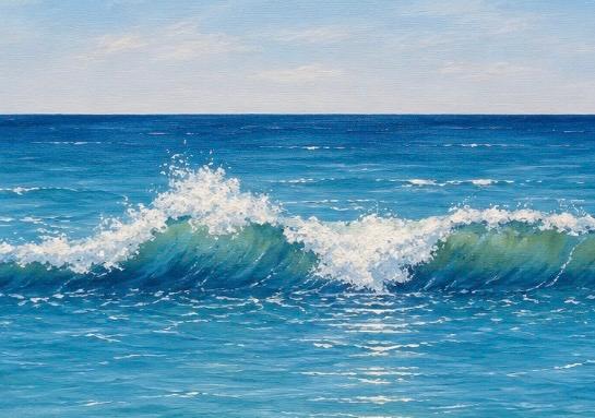 Matted Print - Ocean "Be Still and Know" (Healing Art)