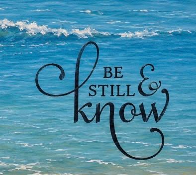 Matted Print - Ocean "Be Still and Know" (Healing Art)