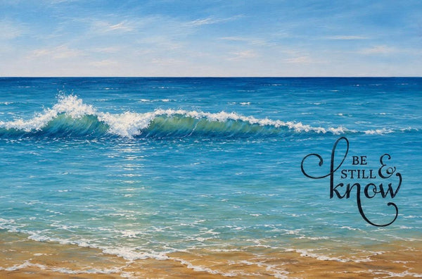 Matted Print - Ocean "Be Still and Know" (Healing Art)