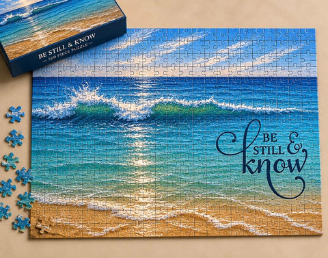 Designer Puzzle (500 Piece) - OCEAN-Be Still & Know