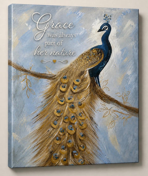 Canvas Print 11” X 14” - Peacock Wall Art (Healing Art)